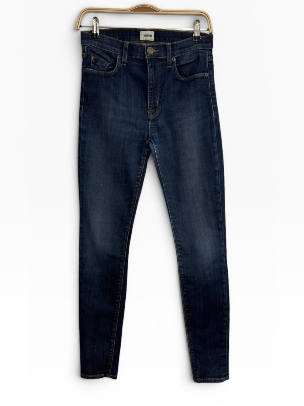 Hudson Barbara High Waist Super Skinny Jeans Size 27 Medium Wash Stretch